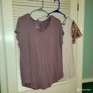 Two Summer Short Sleeved Tops